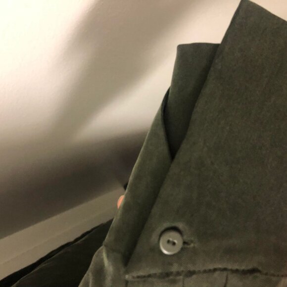 AllSaints Anya Green Shirt Dress Buttoned Sz L - Picture 3 of 9